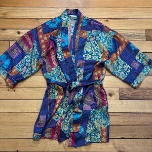 Valerie Stevens Multicolor Floral Kimono